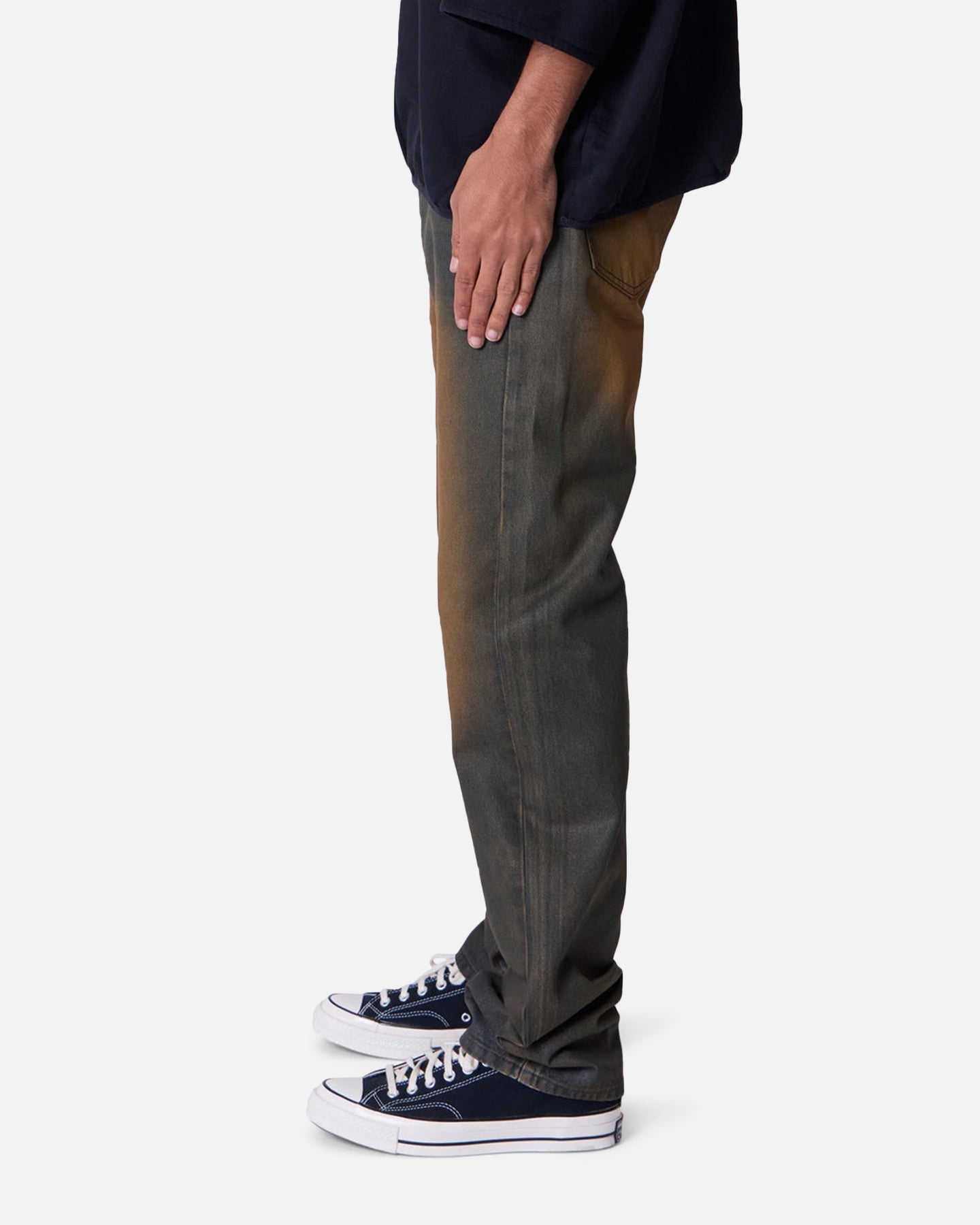 MNML D732 Rust Wash Denim Jeans Black/Brown | Culture Kings US