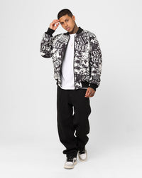 Ksubi Autograph Bomber Jacket Black/White