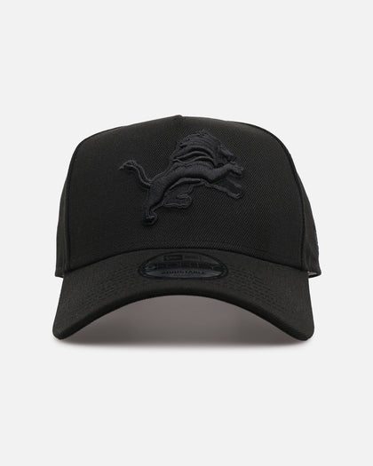 New Era Detroit Lions 'Black on Black' 9FORTY A-Frame Snapback Black/Black