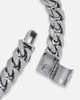 Saint Morta 10mm Cuban Bracelet White Gold