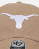 47 Brand Texas Longhorns 47 Clean Up Strapback Khaki/White