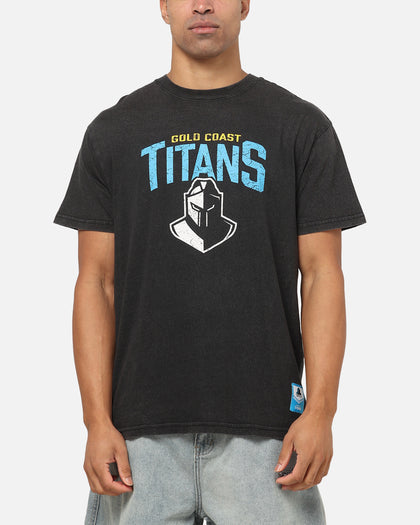 Bleacher Athletic Gold Coast Titans NRL Washed T-Shirt Black