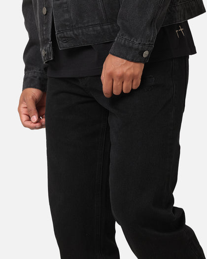 Saint Morta Psykhe Distressed Jeans Washed Black