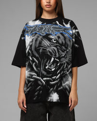 Loiter Airbrush Panther T-Shirt Black