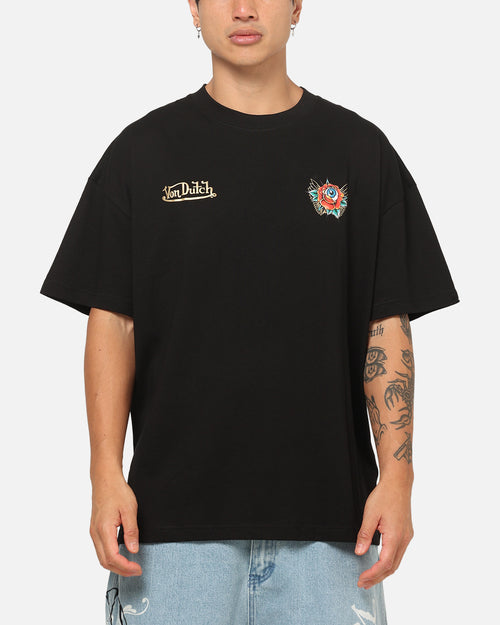 Von Dutch Flower Eye T-Shirt Black