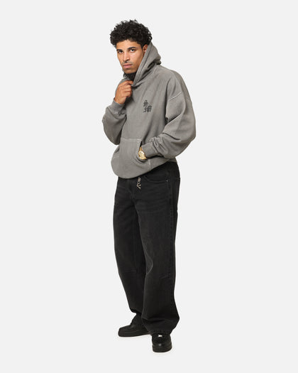 Saint Morta Nothing Is Forever Boxy Hoodie Washed Charcoal