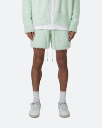 MNML Fuzzy Sweat Shorts Mint