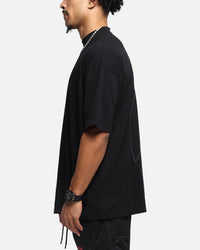 The Anti Order Azero Stencil Mock Neck T-Shirt Black