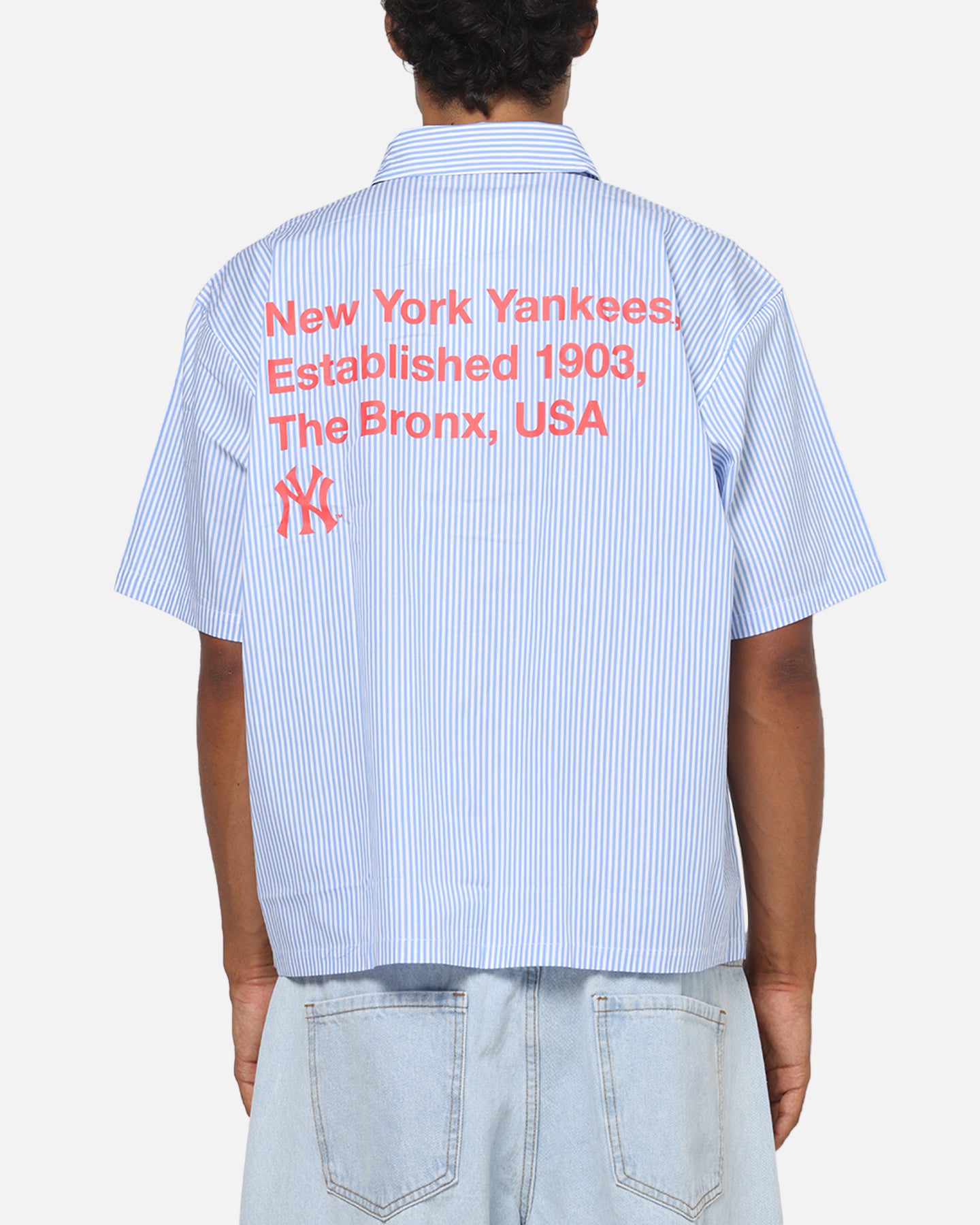 Majestic Athletic New York Yankees Graphic Boxy Shirt White/Blue