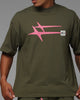 Loiter Hybrid Premium T-Shirt Olive/Pink