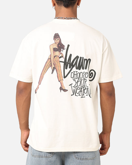 S Double Choose Your Weapon T-Shirt Washed White