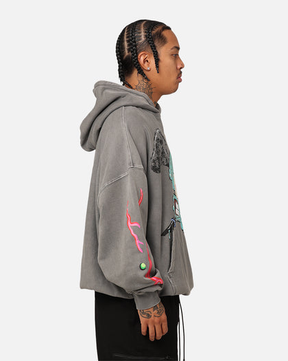American Thrift X Spongebob Squarepants Squidward Hoodie Washed Charcoal