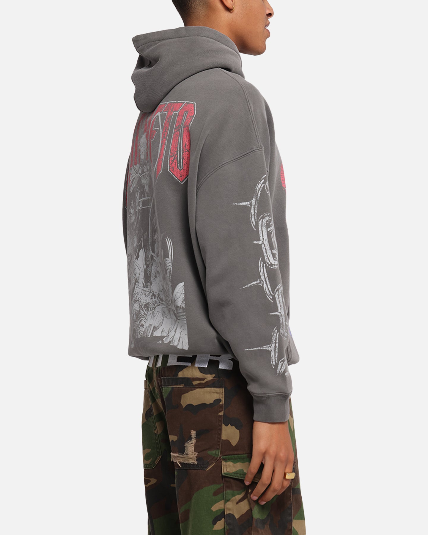 73Studio Marvel X-Men Magneto Premium Hoodie Washed Charcoal