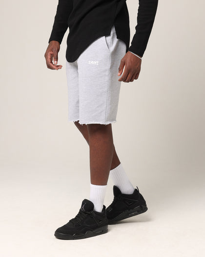 Saint Morta Baggy 90's Sweat Shorts Light Grey Marl