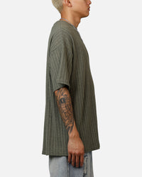 XXIII Rib Knit T-Shirt Olive Marle
