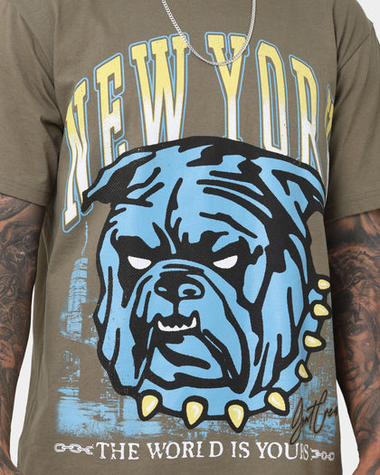 Goat Crew The World Is Yours T-Shirt Military Green