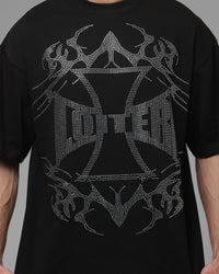 Loiter Cybercross T-Shirt Washed Black