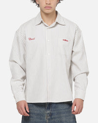 Carre Grime League Oxford Long Sleeve Shirt Ecru