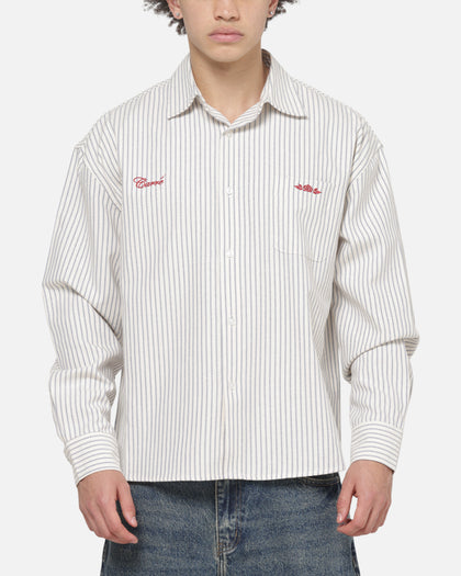 Carre Grime League Oxford Long Sleeve Shirt Ecru
