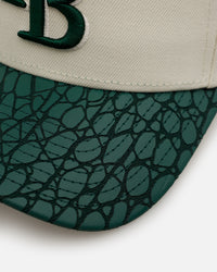 New Era Tampa Bay Rays 'Croc Skin 2.0' 9FORTY A-Frame Snapback Chrome/Dark Green