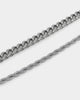 NXS Cuban Rope Bracelet Set White Gold