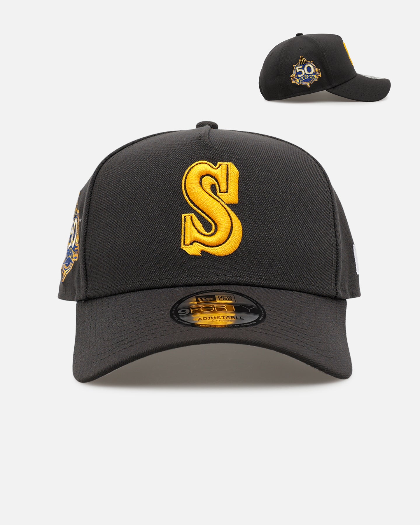 New Era Seattle Mariners 'Anthracite' 9FORTY A-Frame Snapback