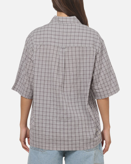 Vouseti Full Court Button Up Shirt Grey Plaid