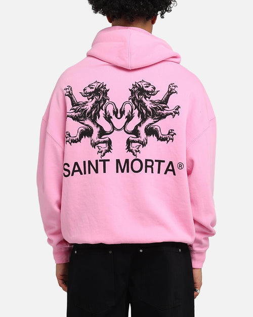 Saint Morta Lover Club Boxy Hoodie Pink