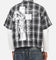 Saint Morta Dark Romance Layered Long Sleeve Button Up Shirt Black/White