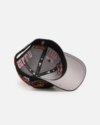 New Era Chicago Bulls 'Mesh Crown All Over Logos' 9FORTY A-Frame Snapback Official Team Colour