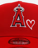 New Era Los Angeles Angels 'Team Color Hearts' 9FORTY A-Frame Snapback Official Team Color