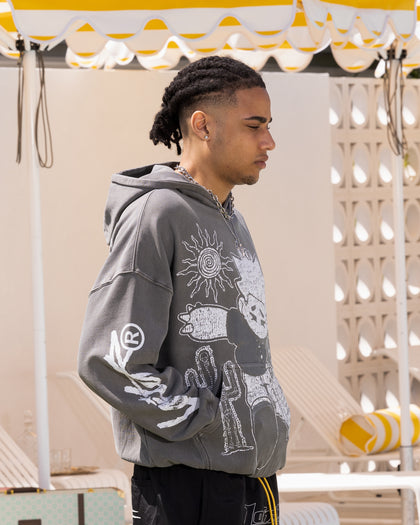 Loiter Midsummer Vintage Hoodie Charcoal