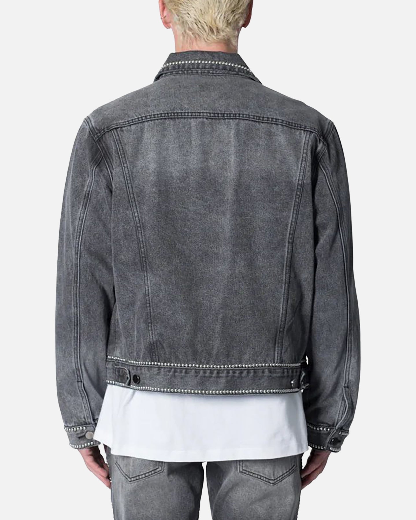 MNML Flat Studded Trucker Jacket Black | Culture Kings US