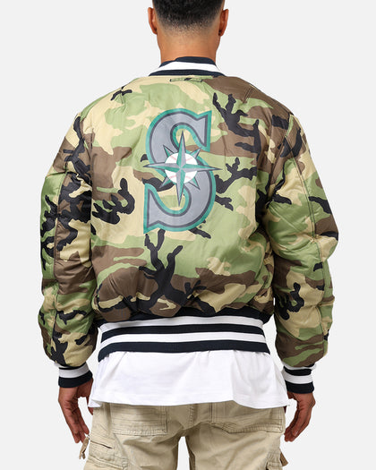 New Era X Alpha Series X MLB Seattle Mariners MA-1 Bomber Jacket Navy