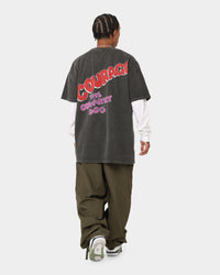 73Studio X Cartoon Network Courage Heavyweight T-Shirt Black Wash