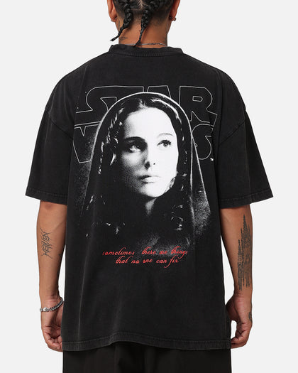 Star Wars Episode II Queen Vintage T-Shirt Black Acidwash