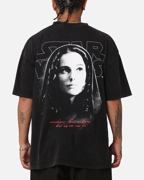 Star Wars Episode II Queen Vintage T-Shirt Black Acidwash