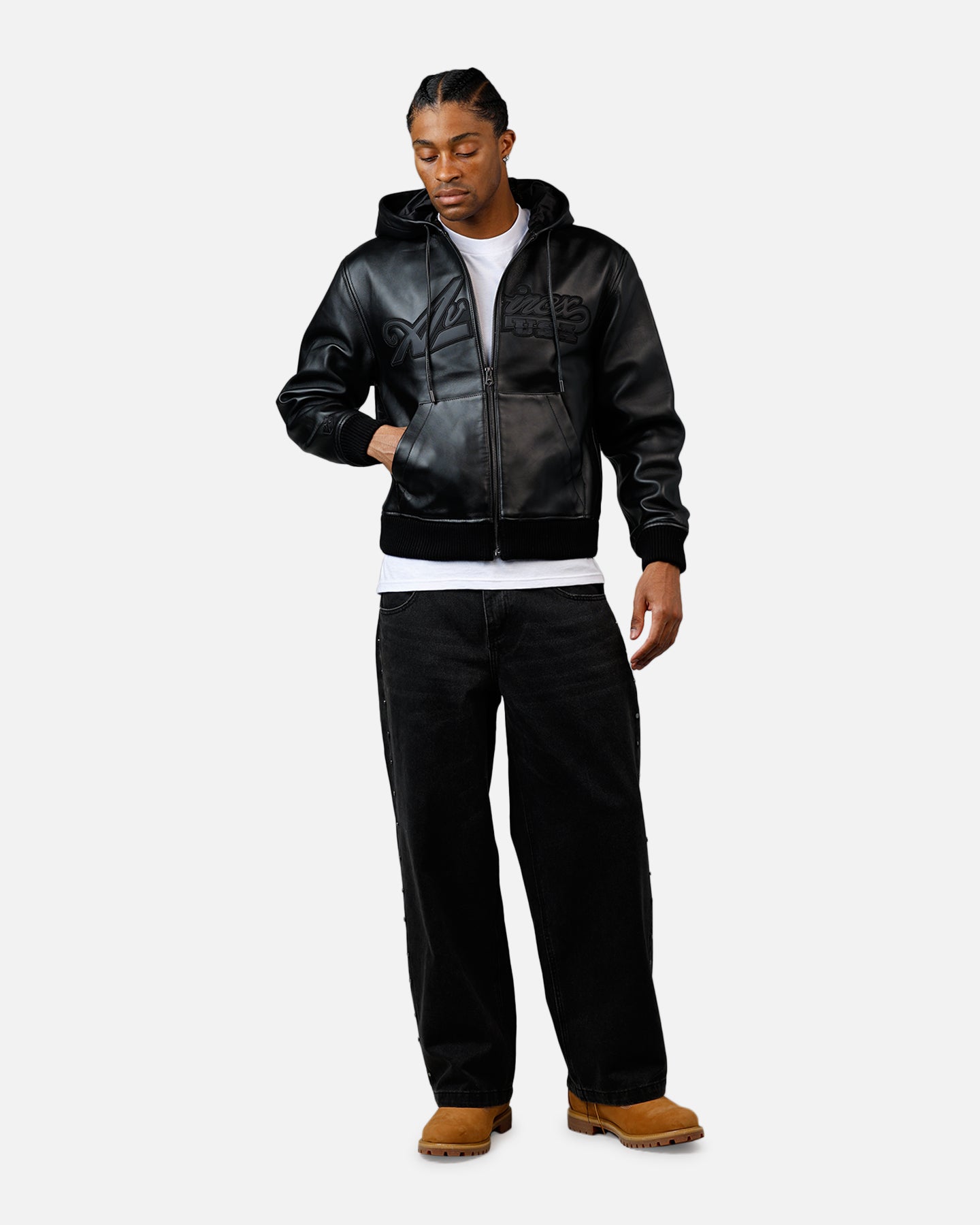 Avirex Napa Hoodie Black/Black | Culture Kings US