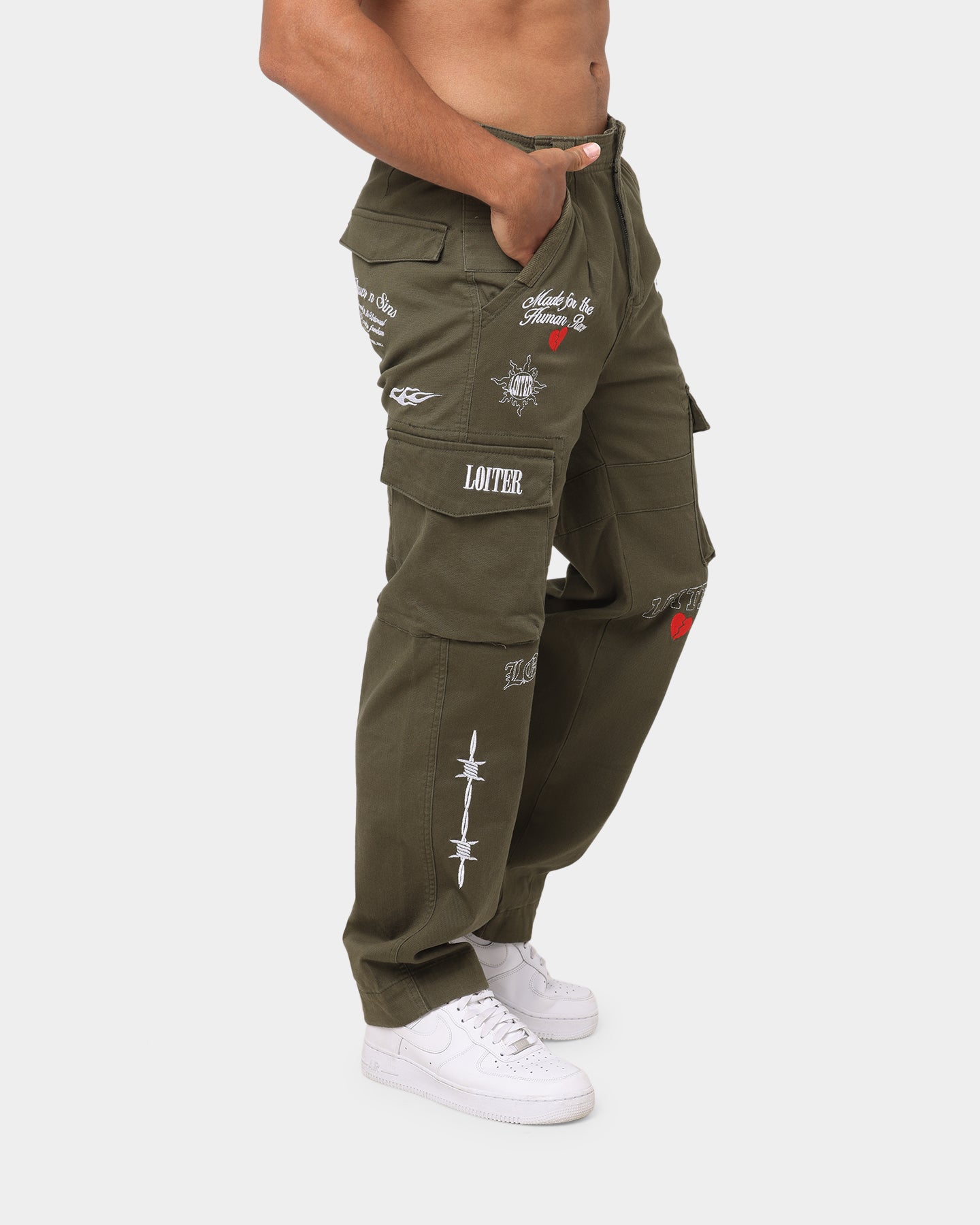 Loiter Sketch Cargo Pants Khaki | Culture Kings US