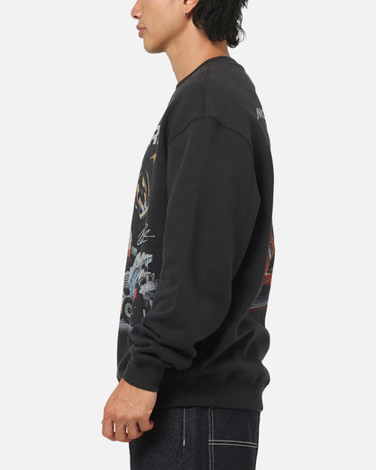 Mitchell & Ness X Mclaren Oscar Piastri Signature Crewneck Washed Black
