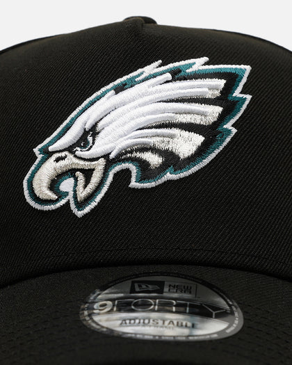 New Era Philadelphia Eagles 'Black And Team Color' 9FORTY A-Frame Snapback Black/Official Team Color