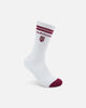 Foot-ies Queensland Maroons Icons Sneaker Socks 2 Pack White/Maroon