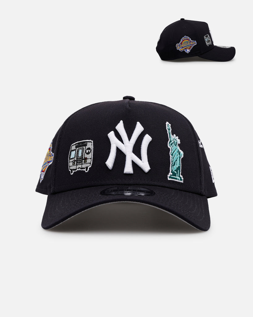 【景虎】[カルチャーキングス] ニューエラ ニューヨーク ヤンキース ファ New Era New York Yankees 'City Icons' 9FORTY A-Frame Snapback Navy