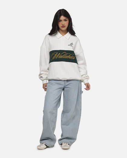 Mitchell & Ness Wallabies Heritage Quarter Zip Crewneck Vintage White