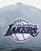 New Era Los Angeles Lakers 'Distressed Denim' 9FORTY A-Frame Snapback Light Wash Denim