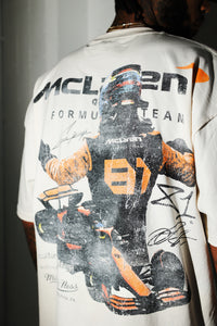 Culture Kings X Mclaren Oscar Piastri 'Vegas Grand Prix 2024' Signature T-Shirt Off White
