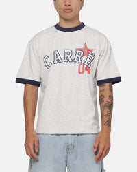 Carre 4 Star Ringer T-Shirt Grey Marle