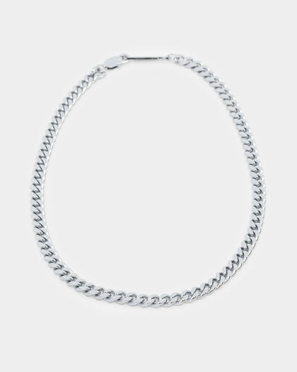 NXS 7mm Cuban Chain White Gold