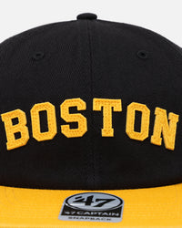 47 Brand Boston Bruins 'The City Block Collection' Club Legacy '47 Captain Snapback Black