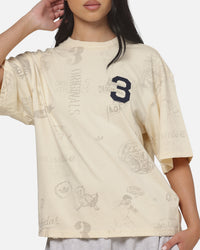 Adidas Vintage All Over Print T-Shirt Night Indigo
